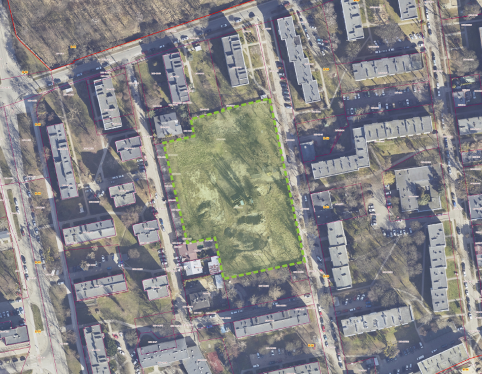 Łódź. Teren przy ul. Harcerskiej w Łodzi