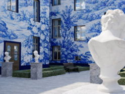 Łódź. Nowe artystyczne podwórko przy Próchnika. Wygrała porcelanowa biel i błękit!