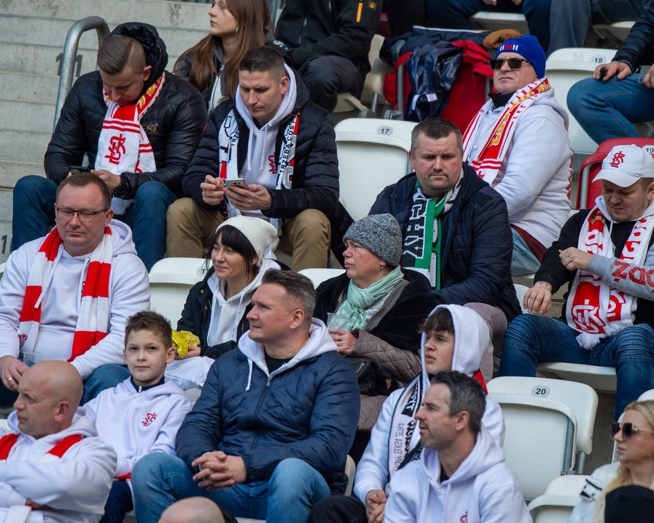 Kibice podczas meczu ŁKS Łódź - Puszcza Niepołomice