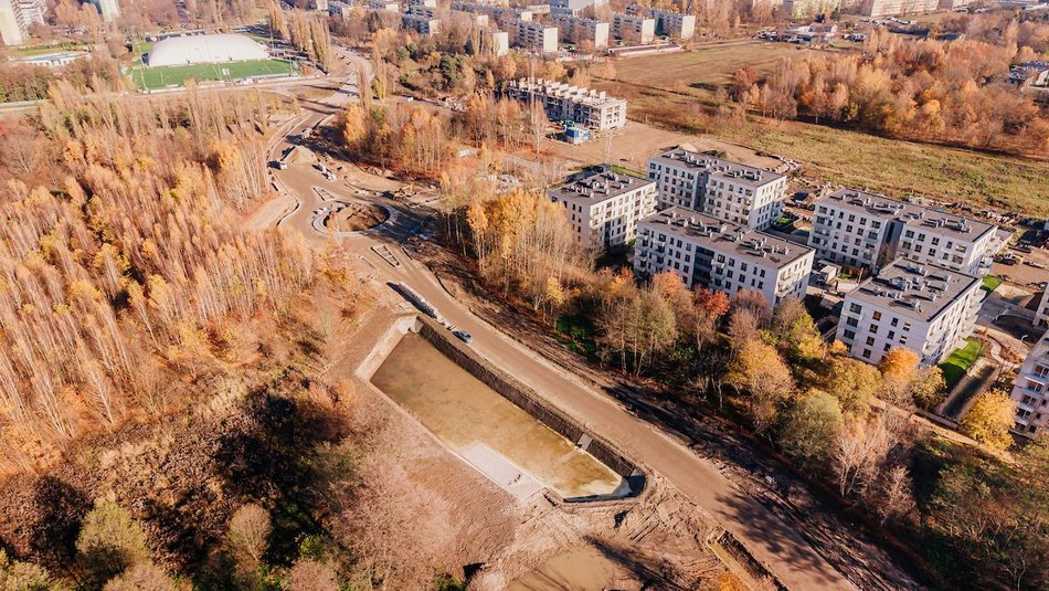 Łódź. Remont Kaczeńcowej. Zobacz nowe rondo i drogę z lotu ptaka!