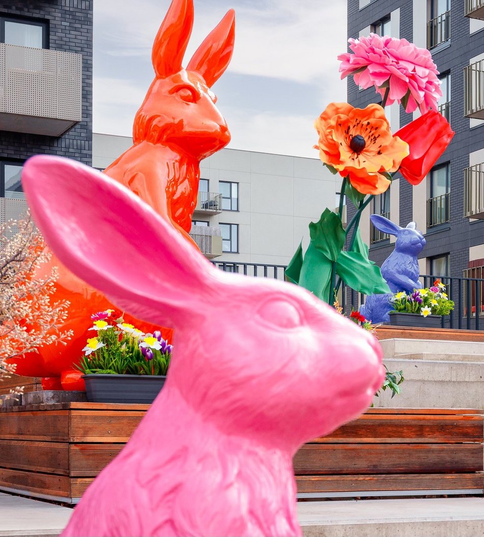 Łódź. Zające wielkanocne opanowały Fuzję! Widziałeś już te niezwykłe dekoracje?