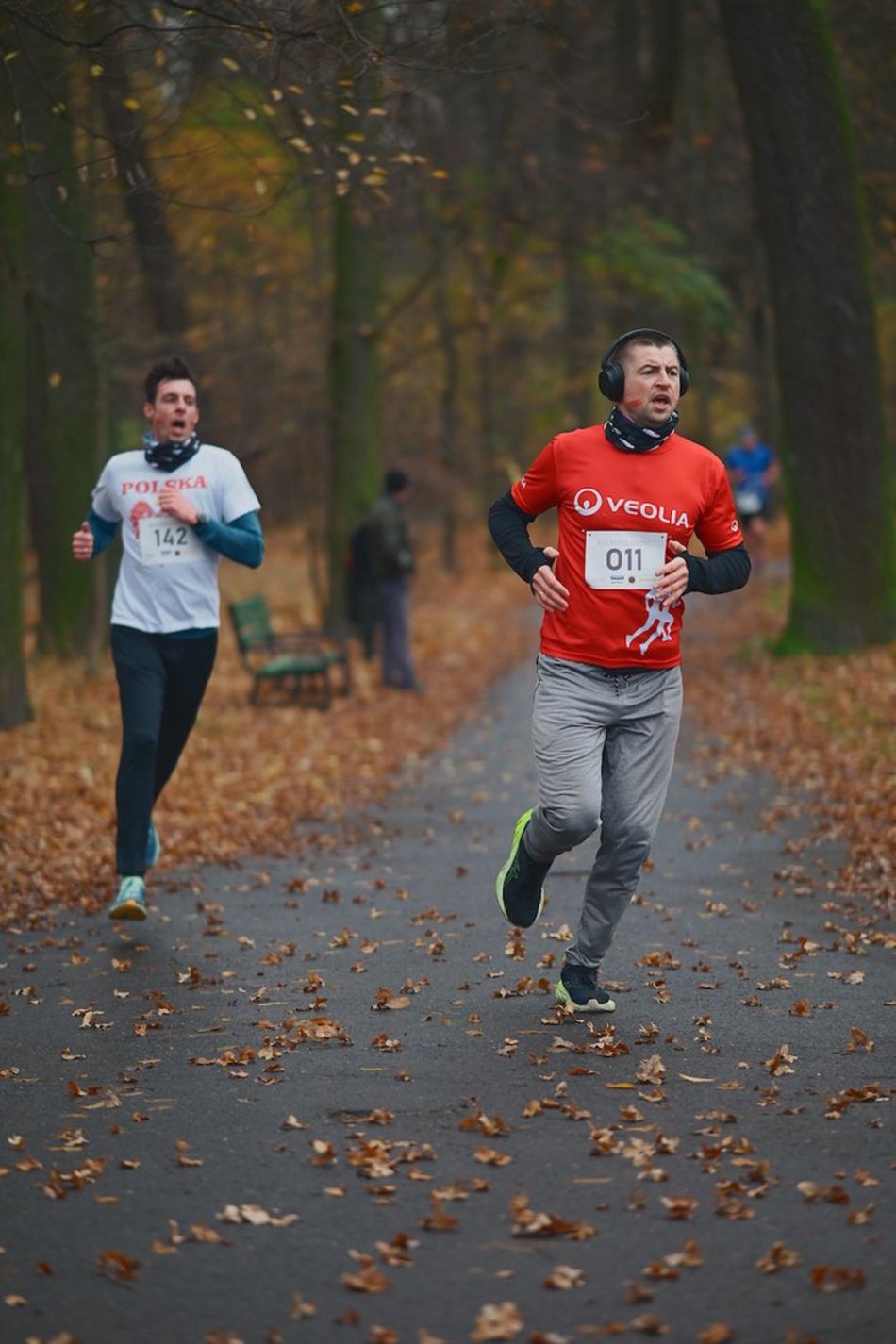 Łódź. Bieg Niepodległości w parku Julianowskim