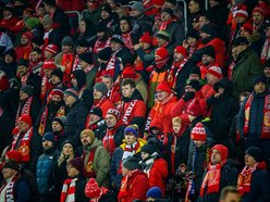 Łódź. Kibice na meczu Widzewa Łódź z Koroną Kielce