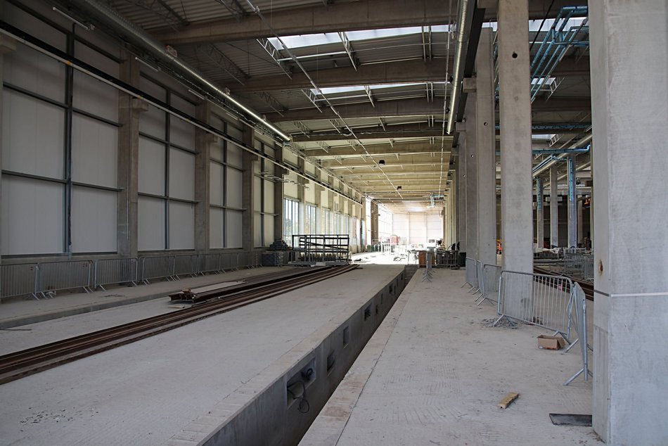 Zajezdnia Helenówek nie do poznania! Są już pierwsze elementy wyposażenia Zakładu Techniki MPK Łódź