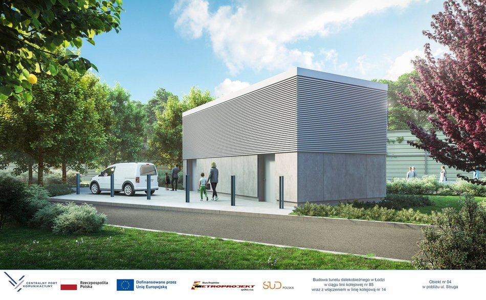 Obiekty naziemne nad tunelem KDP w Łodzi