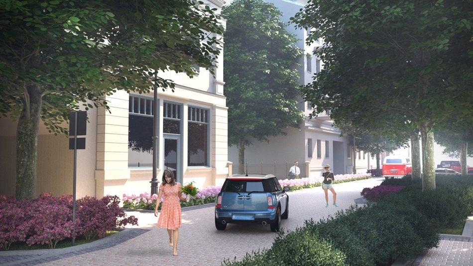 Lipowa - wizualizacja woonerfu