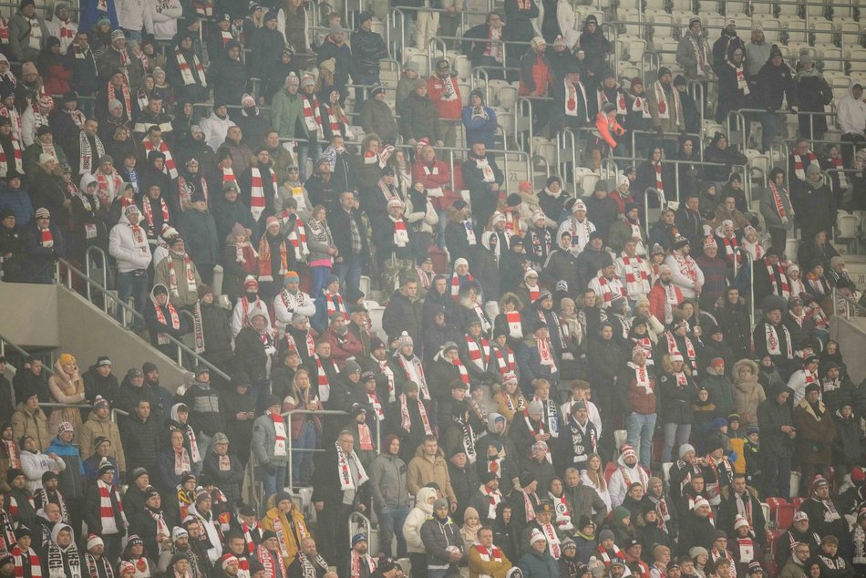 Kibice na meczu ŁKS Łódź z Legią Warszawa