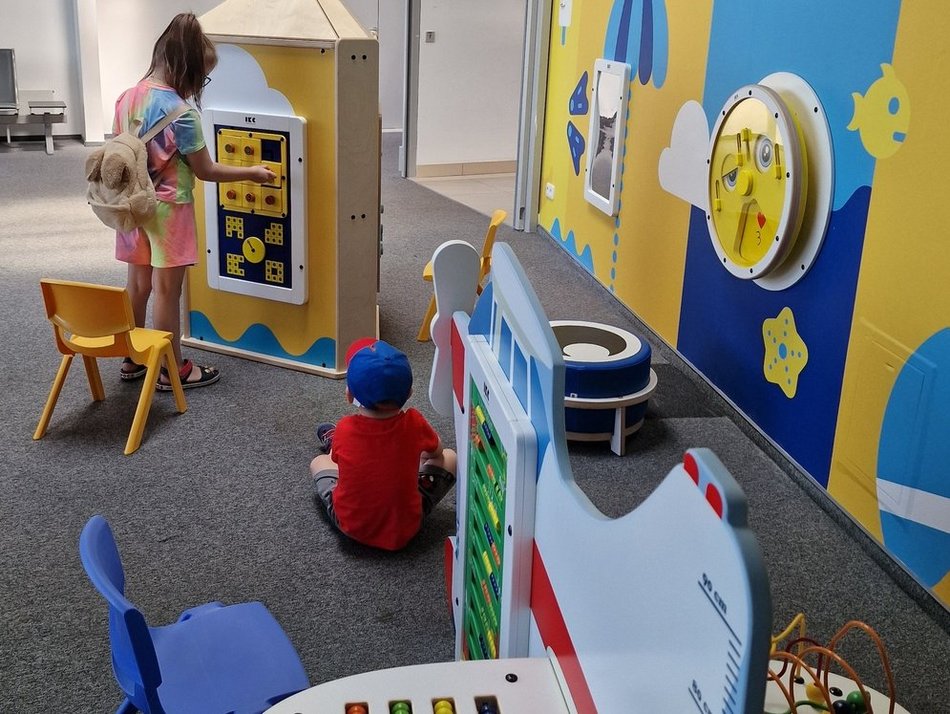 Kącik zabaw na Lotnisku w Łodzi