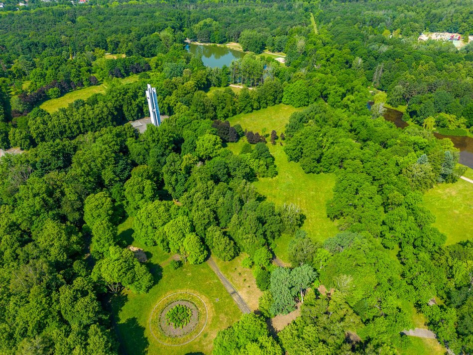 Park na Zdrowiu z lotu ptaka