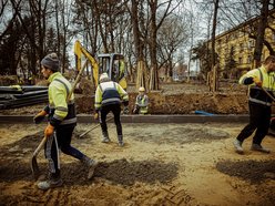 Park Staromiejski w Łodzi w przebudowie