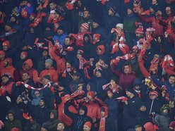 Kibice na meczu Widzewa Łódź - Pogoń Szczecin