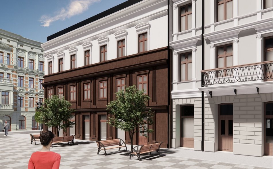 Włókiennicza. Kamienica na rogu ze Wschodnią w remoncie