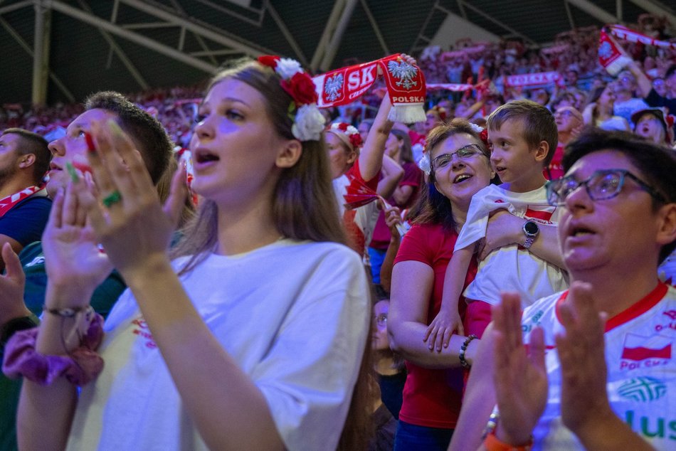 Łódź. Liga Narodów w Atlas Arenie w Łodzi. Byłeś/aś pierwszego dnia? Znajdź się w galerii!