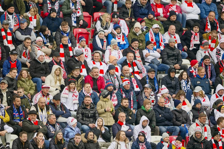 Kibice na meczu ŁKS Łódź - Lech Poznań