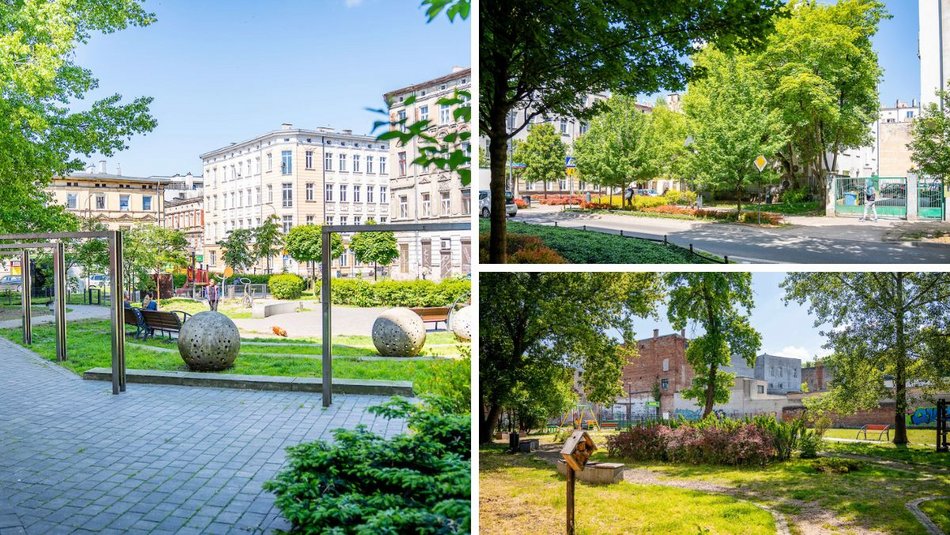 Łódź. Parki kieszonkowe w Łodzi. Moc zieleni w mini wersji
