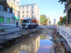 Remont Franciszkańskiej w Łodzi. Kamienica wyburzona