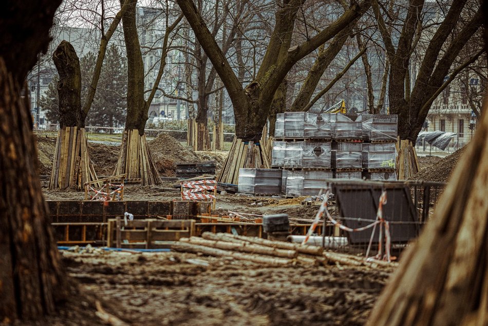 Park Staromiejski w Łodzi w przebudowie