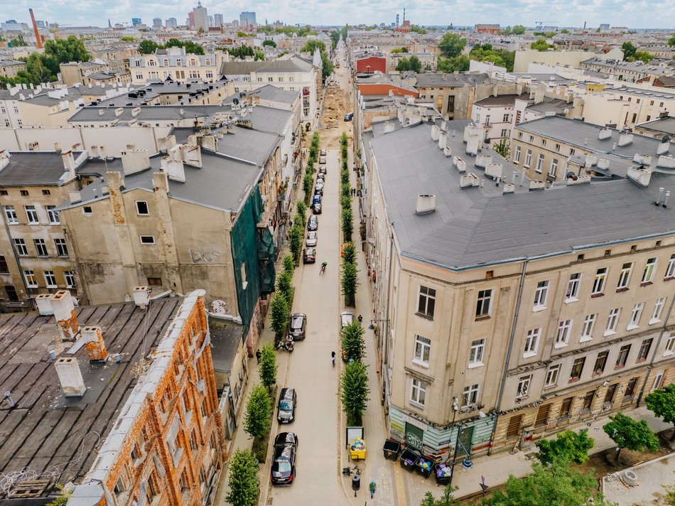 remont ulicy z lotu ptaka