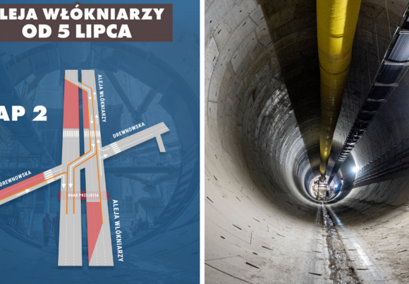 Tunel średnicowy pod Łodzią - 2 etap prac na al. Włókniarzy mapa