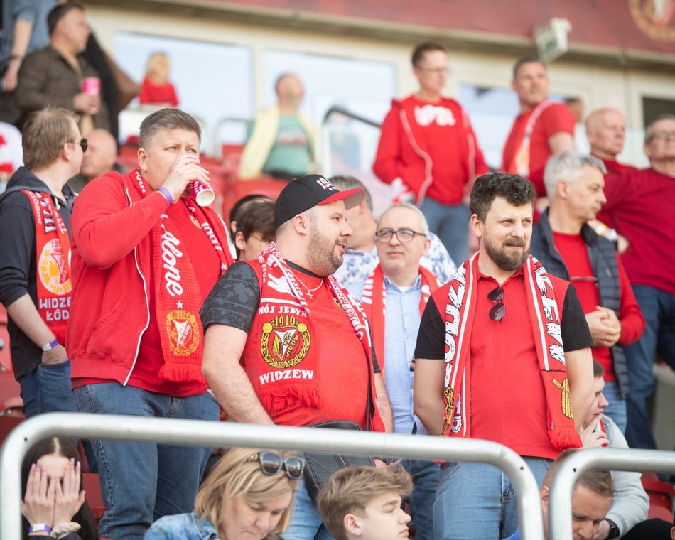 Kibice na meczu Widzew Łódź - Piast Gliwice