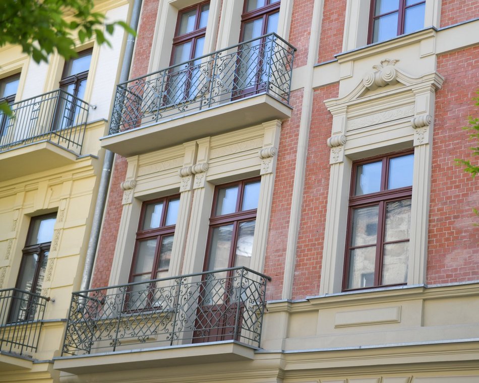 Kamienice z ul. Rewolucji 1905 r. 13, 15 i 17 po remoncie