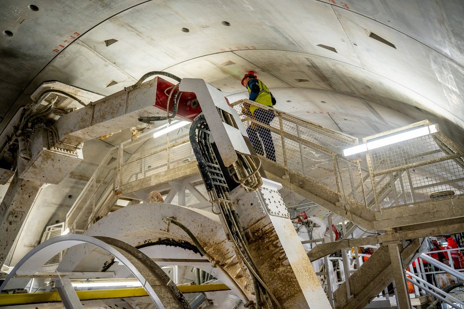 Tunel średnicowy pod Łodzią. Tarcza Katarzyna gotowa do drążenia