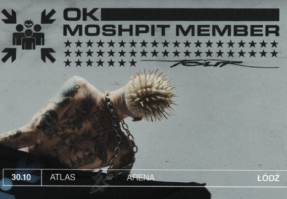 Łódź. Oki zagra w Atlas Arenie w Łodzi! Trasa MOSHPIT MEMBER TOUR rozniesie miasto!