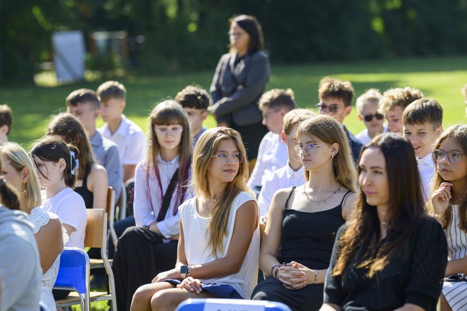Rozpoczęcie roku szkolnego w Szkole Podstawowej nr 61 w Łodzi. Była niespodzianka