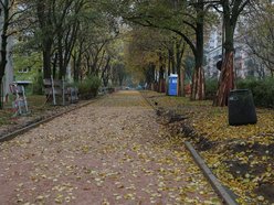 Łódź. Remont Łanowej w Łodzi. Część nowej nawierzchni już ułożona