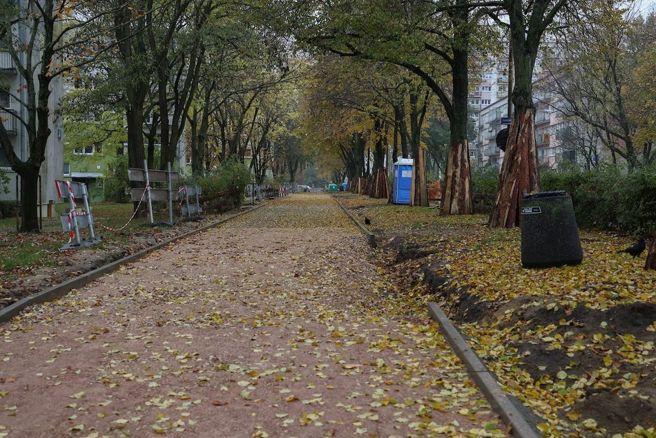 Łódź. Remont Łanowej w Łodzi. Część nowej nawierzchni już ułożona