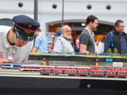 Łódź. Wystawa Makiet Kolejowych na dworcu Łódź Fabryczna