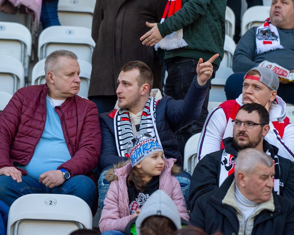 Kibice podczas meczu ŁKS Łódź - Puszcza Niepołomice