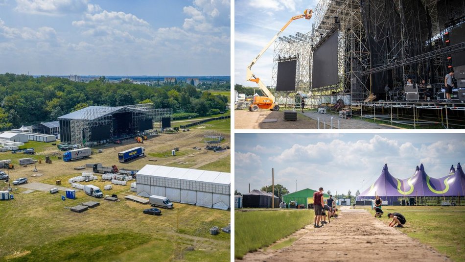Łodź Summer Festival 2025. Zobacz, jak powstaje festiwalowe miasteczko