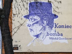 Nowy mural w Łodzi! Witold Gombrowicz uwieczniony na ścianie Centrum Biurowego ZENIT