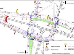 Mapka zmian w ruchu na rondzie inwalidów