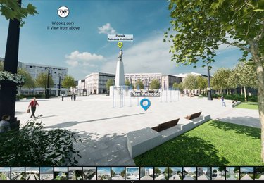 Wirtualny spacer po placu Wolności