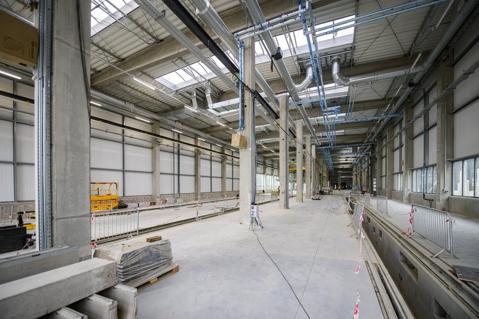 Zajezdnia Helenówek w Łodzi. Aż 1450 metrów nowego torowiska w Zakładzie Techniki