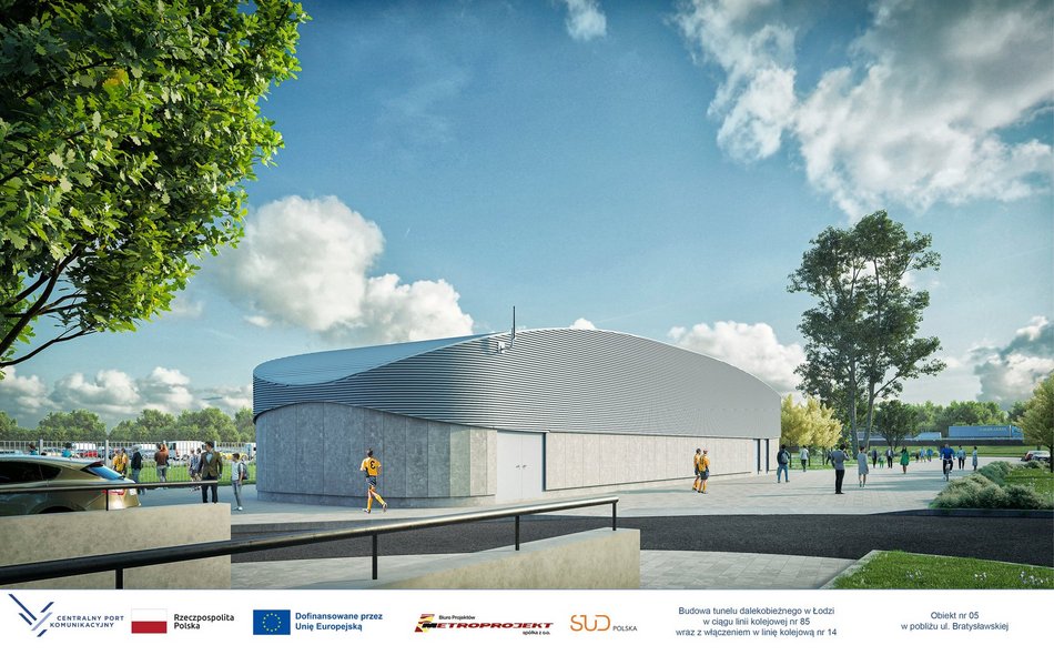 Obiekty naziemne nad tunelem KDP w Łodzi