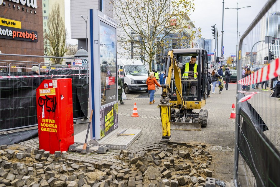 Galeria Łódzka w trakcie odbetonowywania