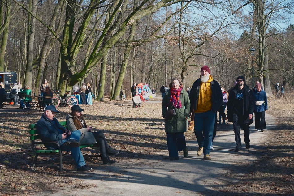 Tłumy w Parku Julianowskim w Łodzi