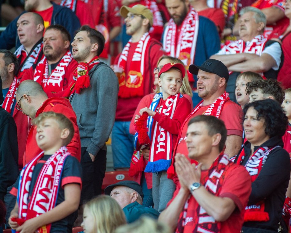Kibice na meczu Widzew Łódź - Zagłębie Lubin