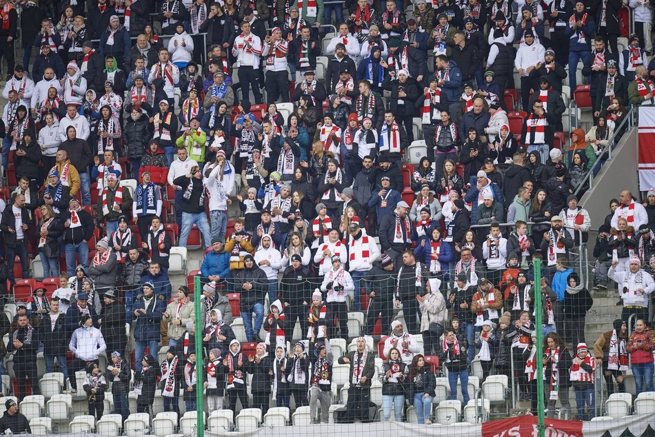 Kibice na meczu ŁKS Łódź - Chojniczanka Chojnice