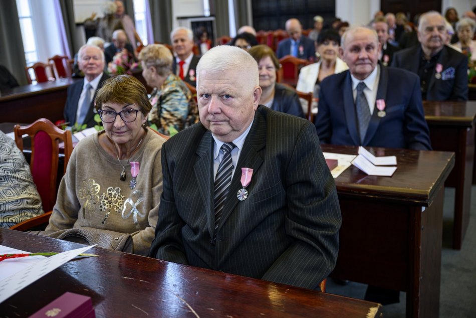 Łódź. Medale za długoletnie pożycie małżeńskie. To się nazywa wielka miłość!