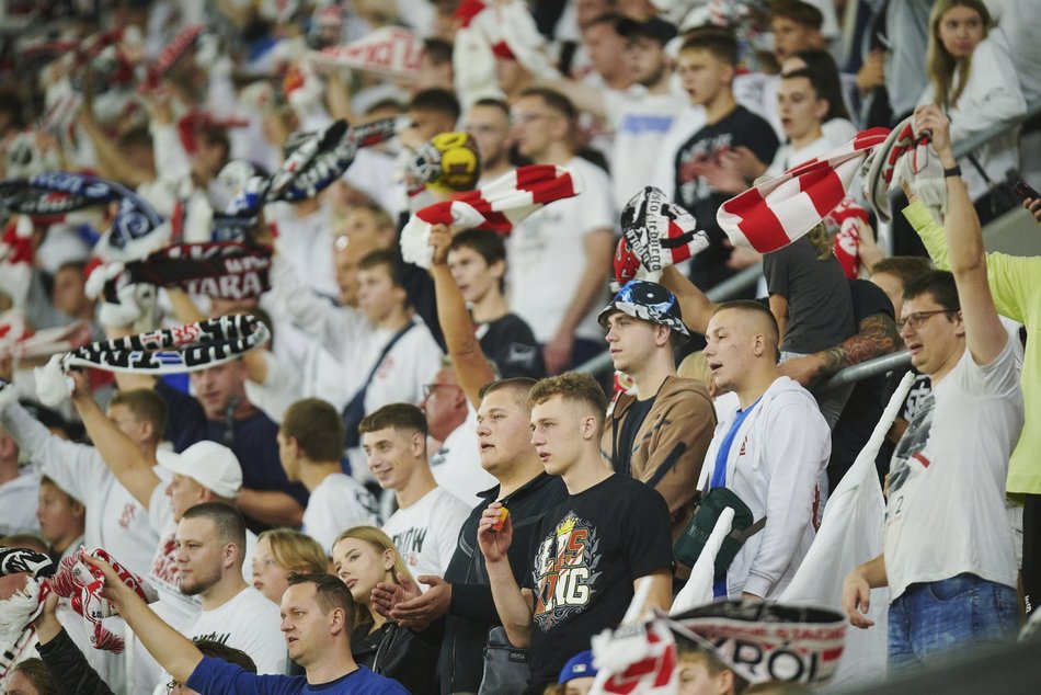 Kibice na meczu ŁKS Łódź - Jagiellonia Białystok