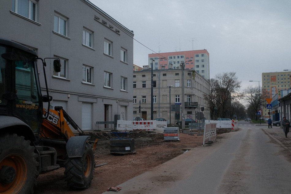 Łódź. Remont ul. Przędzalnianej w Łodzi