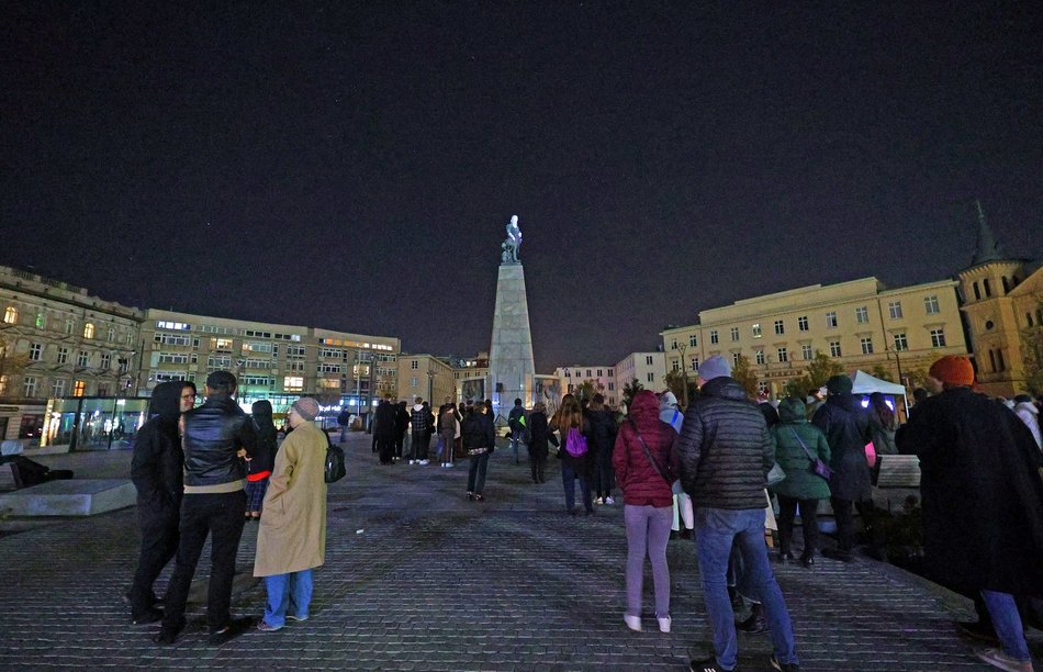 Projekcja na placu Wolności