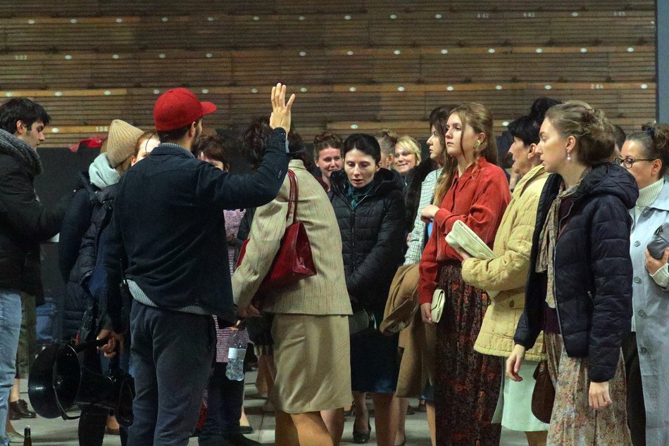 Plan filmowy w Hali Sportowej w Łodzi