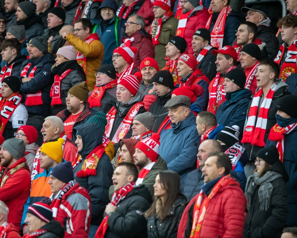 Kibice na meczu Widzew Łódź - Warta Poznań