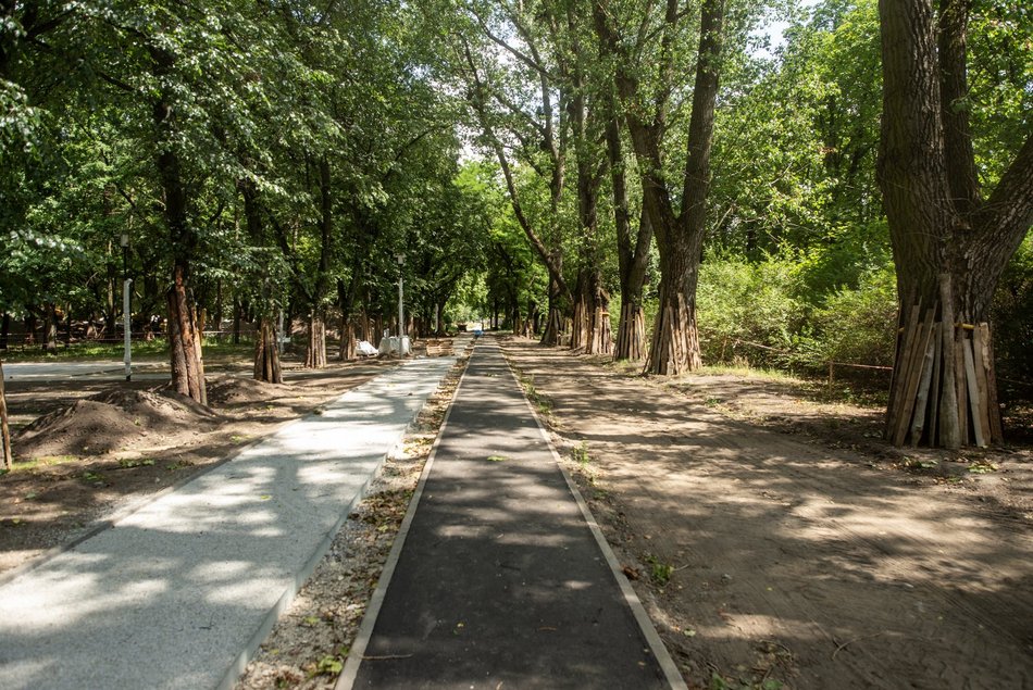 Park Staromiejski w Łodzi w remoncie