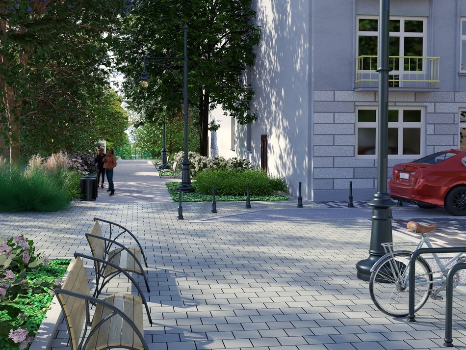 Woonerf - ul. Mielczarskiego - wizualizacja